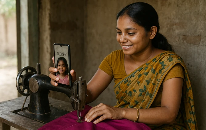 A Thread of Hope: How One Mother Built Her Future with TASKEY and Her Daughter's Smile