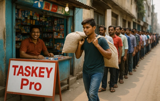 The Rise of a Small Mobile Recharge Shop Owner Through Taskey P2P Trading