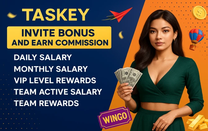 Earn Daily with TASKEY: Invite, Commission, Salary & VIP Rewards System